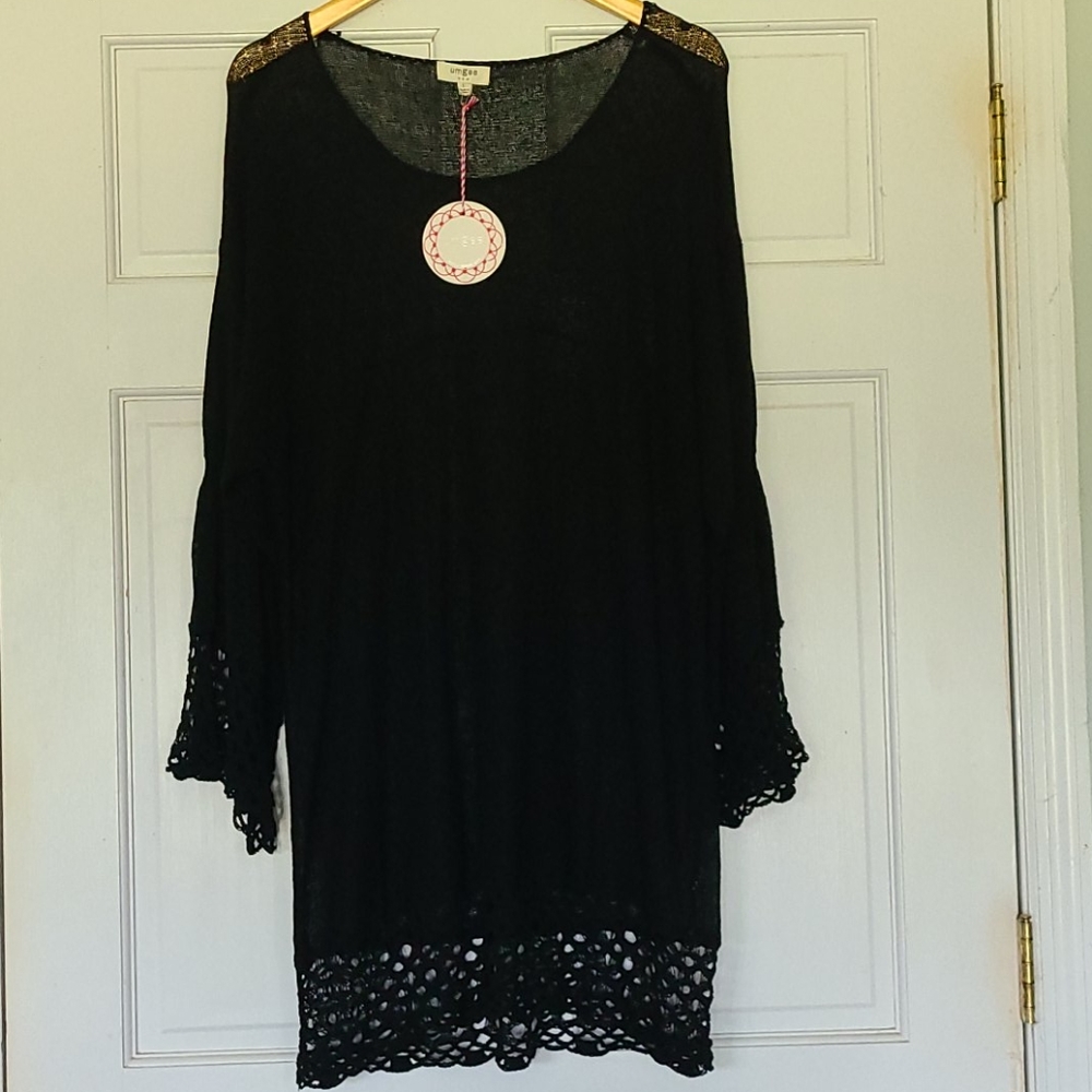 UMGEE sheer Tunic oversized Crochet